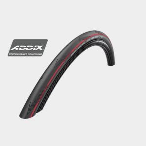 Däck Schwalbe One Tube Type ADDIX RaceGuard Red Stripes 25-622 (700 x 25C / 28 x 1.00) vikbart