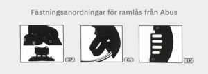 Ramlås ABUS Amparo 485 LH/SP, NKR, svart