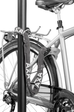 Ramlås AXA Defender + Ramlåskätting Plug-in AXA RLC, 100 cm, Ø5.5 mm + väska