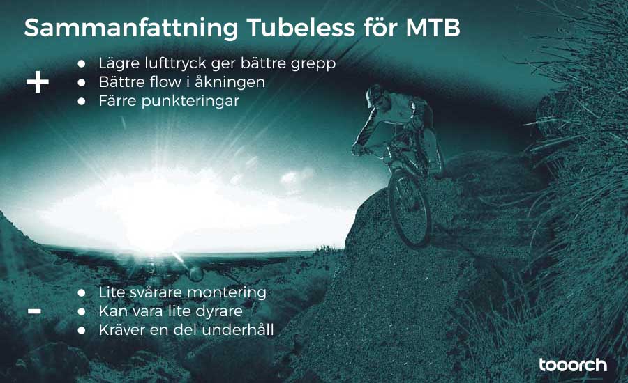 sammanfattning tubeless och slanglöst för MTB