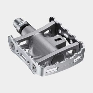 Pedaler Shimano M324, 1 par, Kombipedaler, silver, inkl. klossar