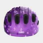 Cykelhjälm ABUS Smiley 2.0 Purple Star, grönt spänne, Small (45 - 50 cm)