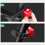 Lampset Boruit ULTRA 960 / Gaciron Safetylight 15 Red + hjälmfäste + pannband + förlängningskabel