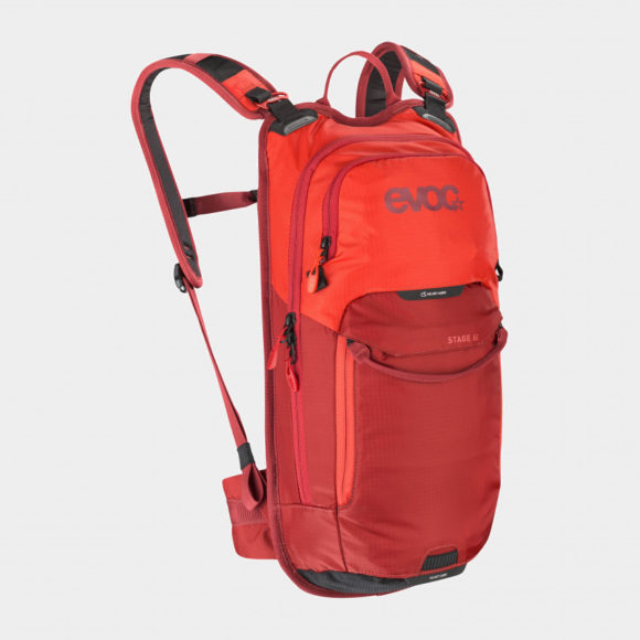 Cykelryggsäck EVOC Stage Orange/Chili Red, 6 liter + vätskebehållare (2 liter)