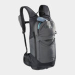 Cykelryggsäck med ryggskydd EVOC FR Lite Race Carbon Grey/Black, förberedd för vätskebehållare, 10 liter, Medium/Large