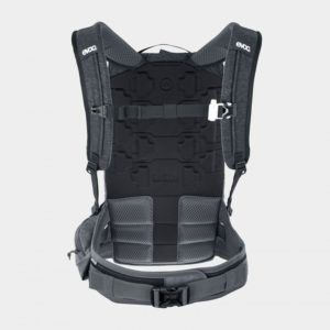 Cykelryggsäck med ryggskydd EVOC Trail Pro Black/Carbon Grey, förberedd för vätskebehållare, 10 liter, Large/X-Large