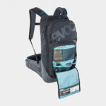 Cykelryggsäck med ryggskydd EVOC Trail Pro Black/Carbon Grey, förberedd för vätskebehållare, 10 liter, Large/X-Large