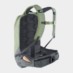 Cykelryggsäck med ryggskydd EVOC Trail Pro Light Olive/Carbon Grey, förberedd för vätskebehållare, 10 liter, Large/X-Large