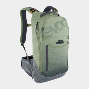 Cykelryggsäck med ryggskydd EVOC Trail Pro Light Olive/Carbon Grey, förberedd för vätskebehållare, 10 liter, Large/X-Large