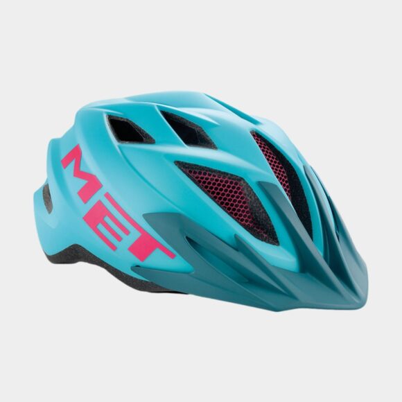 Cykelhjälm MET Crackerjack Light Blue Magenta/Matt, Universal (52 - 57 cm)