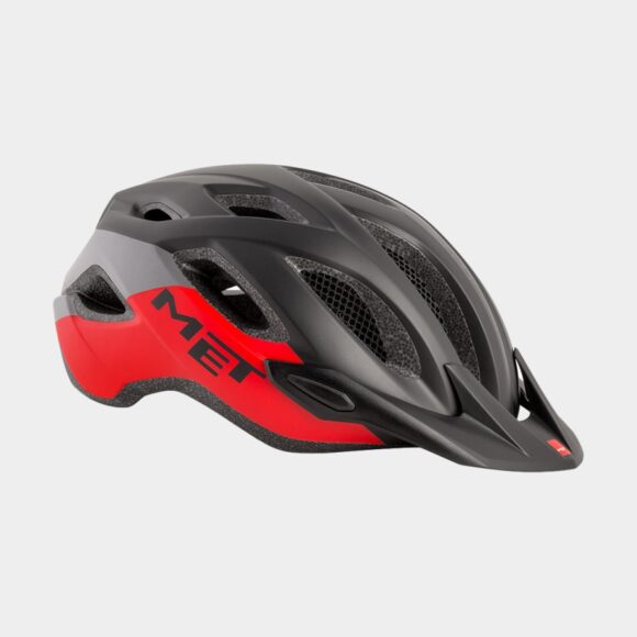 Cykelhjälm MET Crossover Black Red/Matt, Medium (52 - 59 cm)