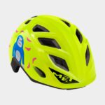 Cykelhjälm MET Genio Lime Green Monkey/Glossy, grönt spänne, Universal (52 - 57 cm)