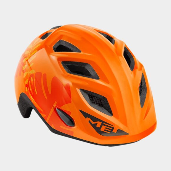 Cykelhjälm MET Genio Orange Jungle/Glossy, grönt spänne, Universal (52 - 57 cm)