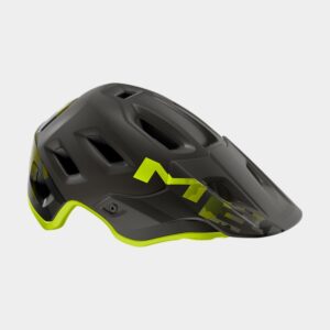 Cykelhjälm MET Strale Black Safety Yellow Panel/Matt, Small (52 - 56 cm)