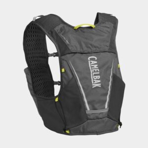 Vätskeryggsäck Camelbak Ultra Pro Vest Graphite/Sulphur Spring, 7 liter + flaskor (2 x 0.5 liter), Small