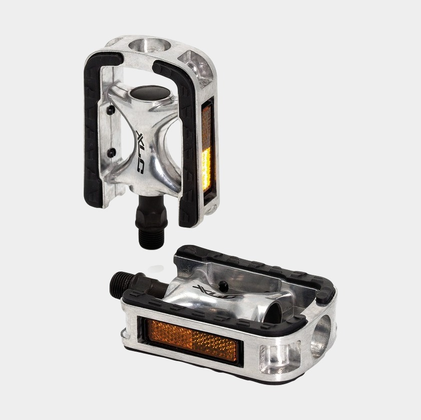 Pedaler XLC PD-C01, 1 par, Standardpedaler, silver/svart