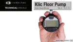 Fotpump Crankbrothers Klic Digital, med digital tryckmätare (manometer)