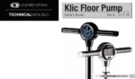 Fotpump Crankbrothers Klic Digital, med digital tryckmätare (manometer)