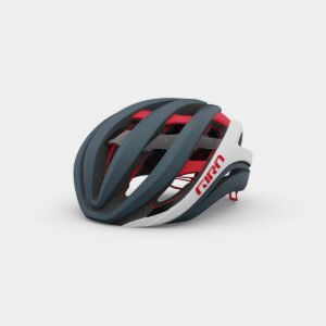 Cykelhjälm Giro Aether Spherical MIPS Matte Portaro Grey/White/Red, Medium (55 - 59 cm)