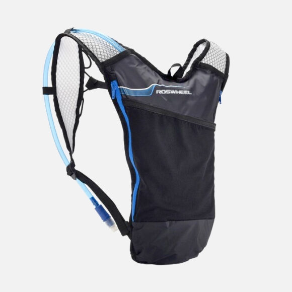 Vätskeryggsäck Roswheel Sweatpak Black/Blue 5 liter + vätskebehållare (2 liter)