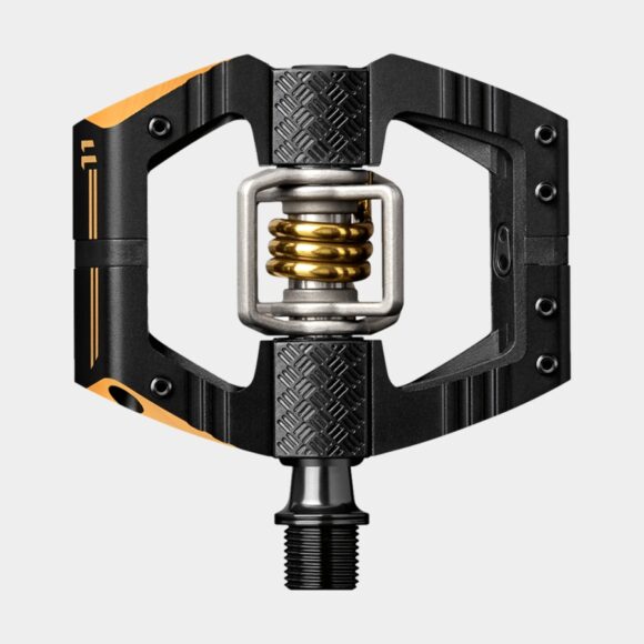 Pedaler Crankbrothers Mallet E 11, 1 par, svart/guld, inkl. klossar