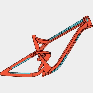Underrörsskydd RideWrap Essential Frame Protection Kit Downtube Xtra Thick Gloss
