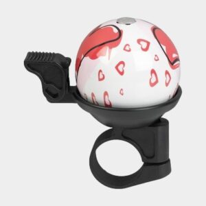 Ringklocka XLC DD-M22 Hearts, Ø45 mm, vit/röd