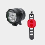 Lampset Boruit ULTRA 1200 / Gaciron Safetylight 15 Red + hjälmfäste + pannband + förlängningskabel