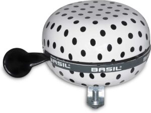 Ringklocka Basil Polkadot Big Bell vit/svartprickig