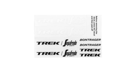 Hjälmdekal Bontrager Trek-Segafredo svart/vit One-Size